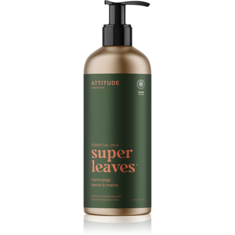 Attitude Super Leaves Essentials săpun natural de maini Patchouli & Black Pepper 473 ml