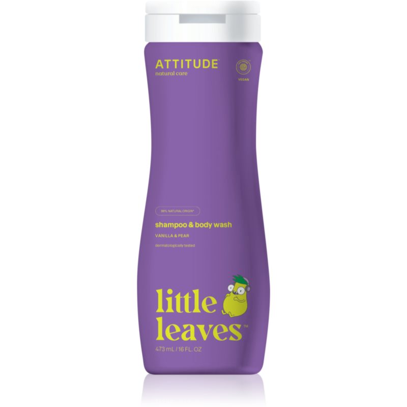 Attitude Little Leaves Vanilla & Pear gel si sampon pentru bebelusi 473 ml