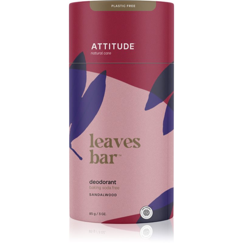 Attitude Leaves Bar Deodorant deodorant fără conținut săruri de aluminiu Sandalwood 85 g