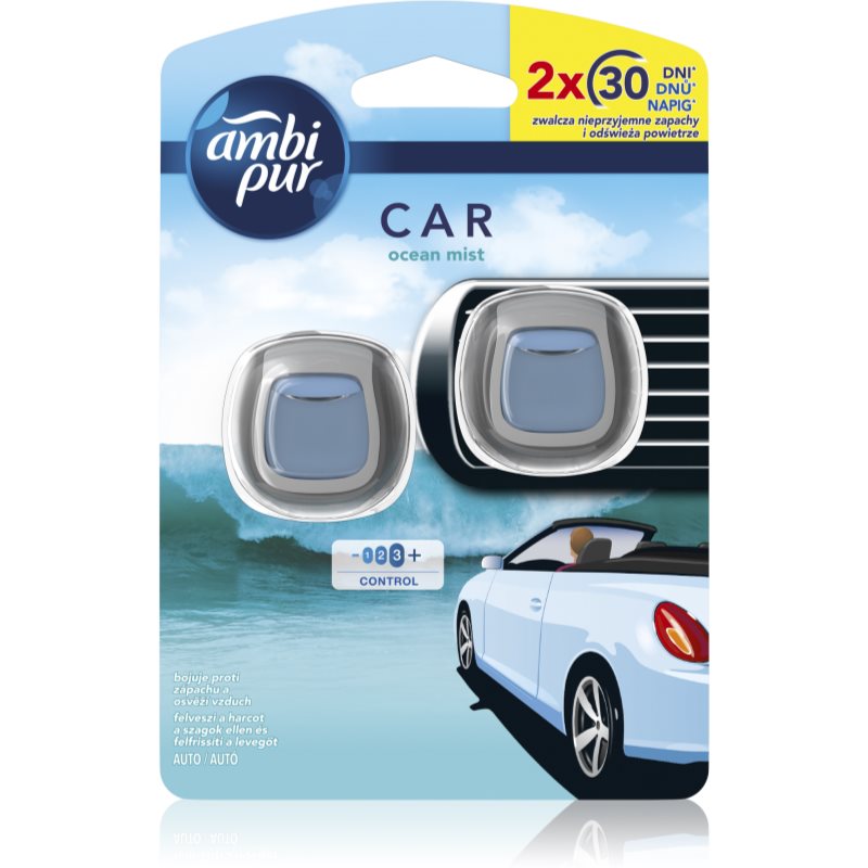 AmbiPur Car Ocean odorizant de camera pentru mașină 2x2 ml