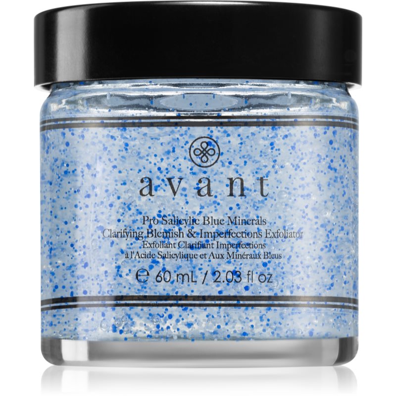 Avant Blemish Battling Pro Salicylic Blue Minerals Clarifying Blemish & Imperfections Exfoliator curatare usoara dupa exfoliere impotriva imperfectiunilor pielii 60 ml