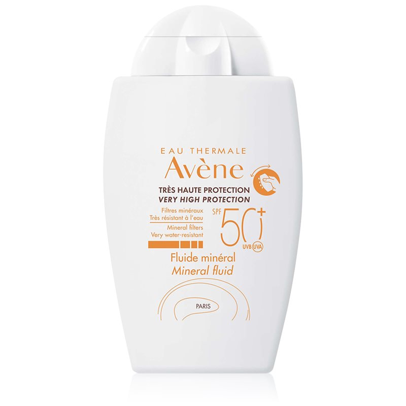 Avène Sun Minéral fluid protector fără filtre chimice SPF 50+ 40 ml