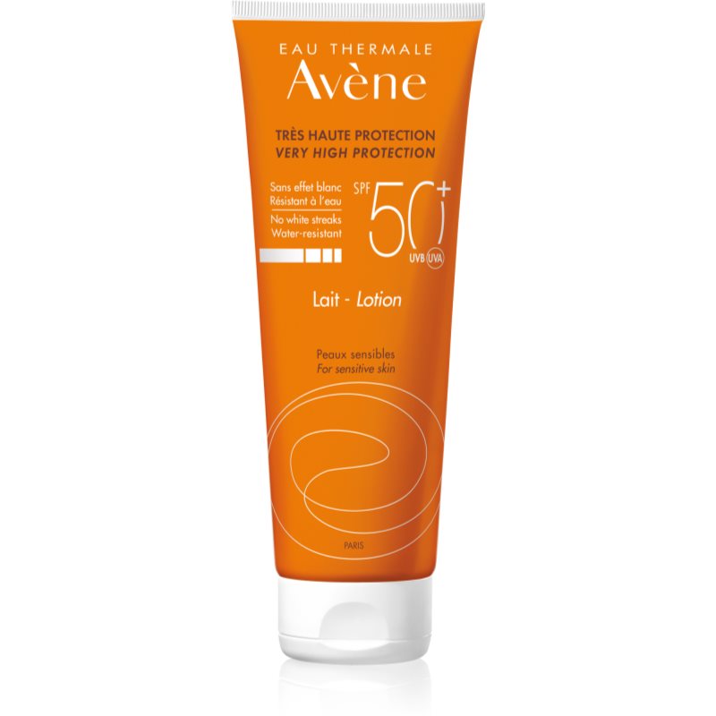 Avène Sun Lotion lapte de corp pentru soare rezistent la apa SPF 50+ 250 ml