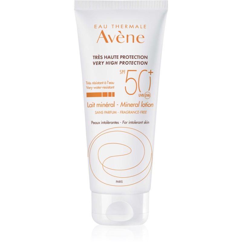 Avène Sun Mineral Lotion Lapte de protecție fără chimicale și parfum SPF 50+ 100 ml