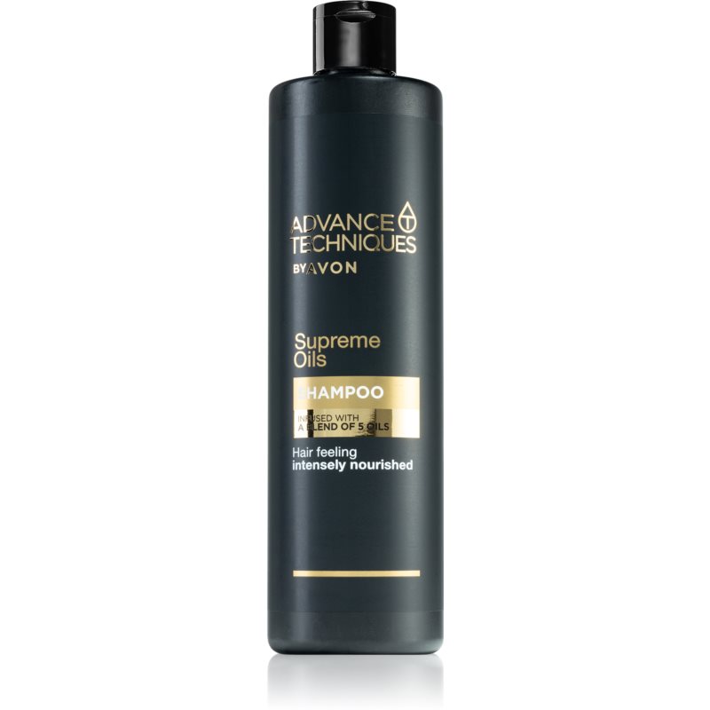Avon Advance Techniques Supreme Oils intenzivní vyživující šampon s luxusními oleji pro všechny typy vlasů 400 ml