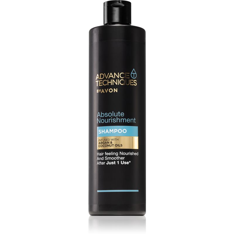 Avon Advance Techniques Absolute Nourishment vyživující šampon s marockým arganovým olejem pro všechny typy vlasů 400 ml