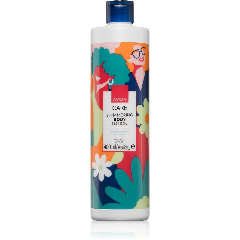 Avon Care Jasmine Scent & Glycerine lapte de corp cu particole stralucitoare pentru ten normal spre uscat 400 ml