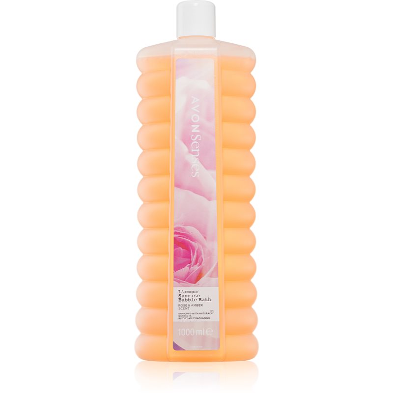 Avon Senses L\'amour Sunrise spuma de baie cu aromă de trandafiri 1000 ml