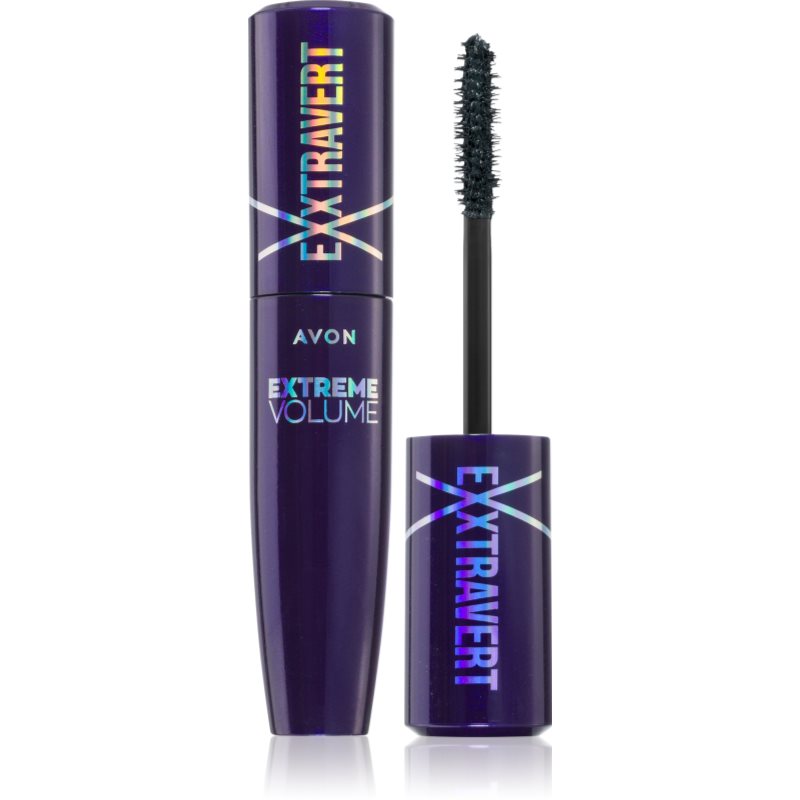 Avon Exxtravert Extreme Volume rimel pentru alungire rezistent la apă, pentru extra volum culoare Blackest Black 9,5 ml