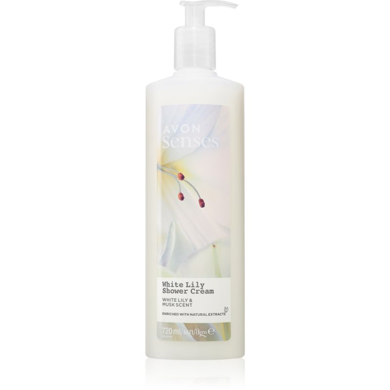 Avon Senses White Lily & Musk cremă de duș energizantă 720 ml