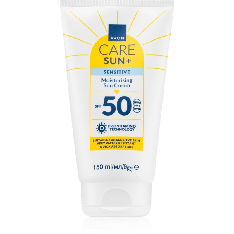 Avon Care Sun + Sensitive protectie solara hidratanta pentru piele sensibilă SPF 50 150 ml