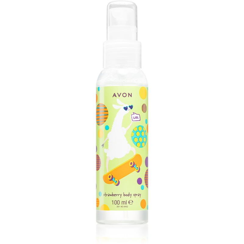 Avon Lama Dude spray de corp racoritor cu aroma de capsuni pentru copii 100 ml