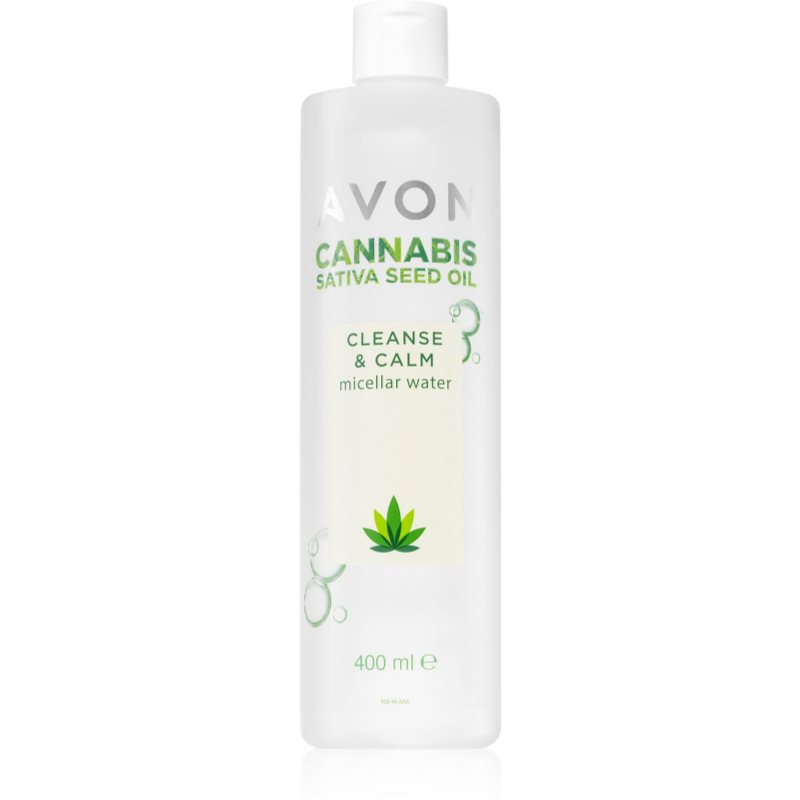 Avon Cannabis Sativa Oil Cleanse & Calm apa de fata cu particule micele cu efect calmant 400 ml