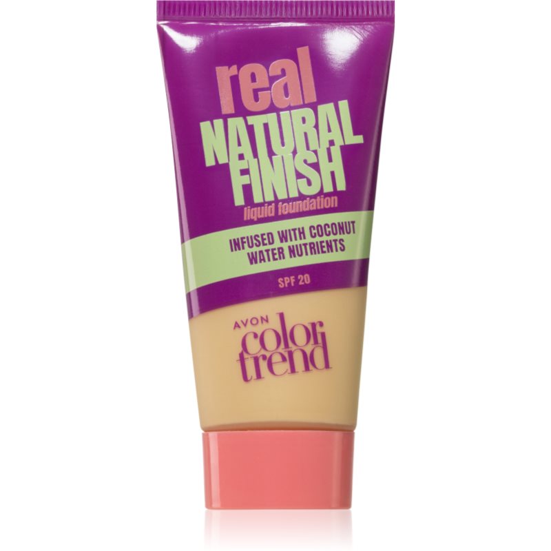 Avon ColorTrend Real Natural Finish make-up usor matifiant SPF 20 culoare Nude 30 ml