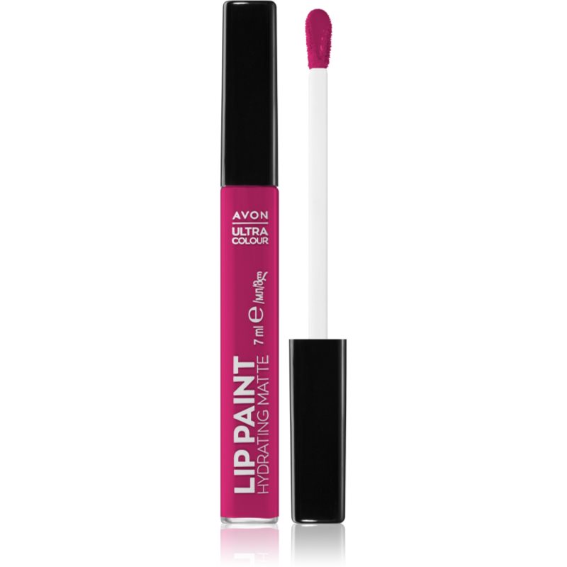 Avon Ultra Colour Paint ruj satinat cu efect matifiant culoare Sassy Fuchsia 7 ml