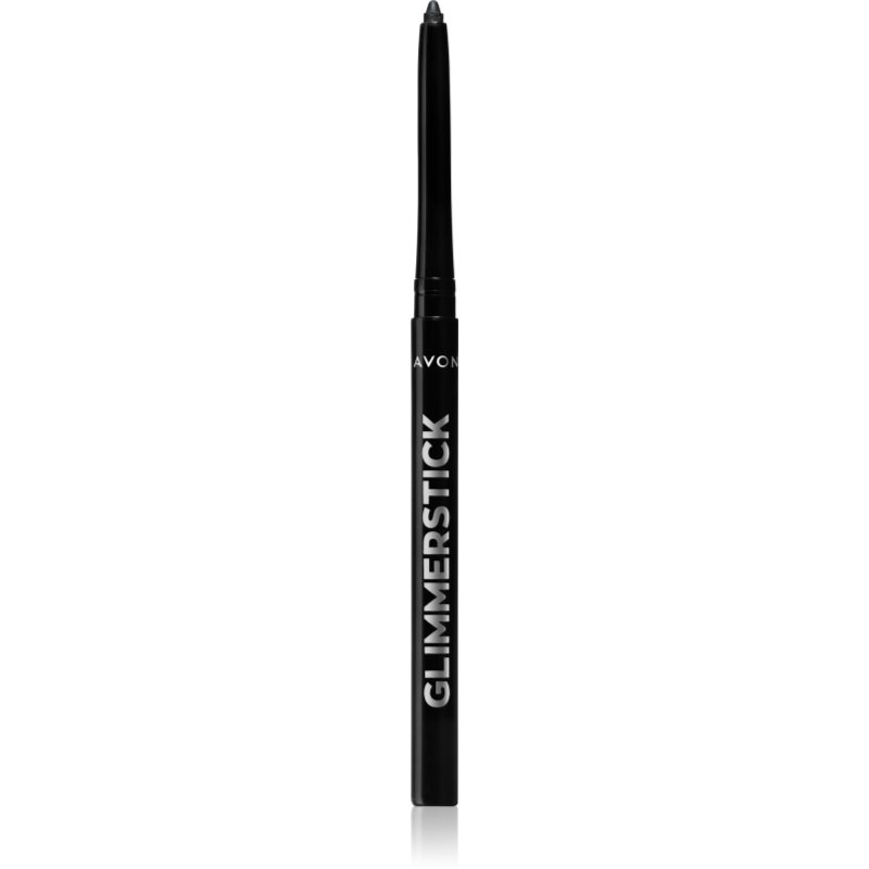 Avon Glimmerstick Diamond creion de ochi cu trasare precisă cu vitamina E culoare Black Ice 0,35 g