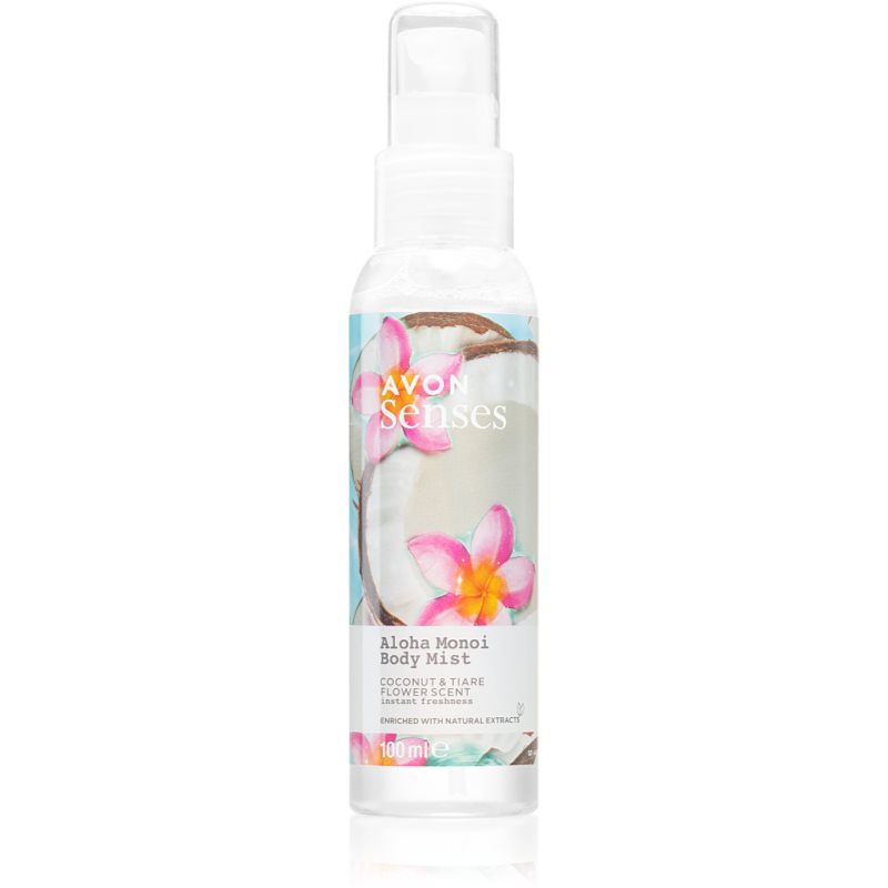 Avon Senses Aloha Monoi Spray revigorant pentru corp 100 ml