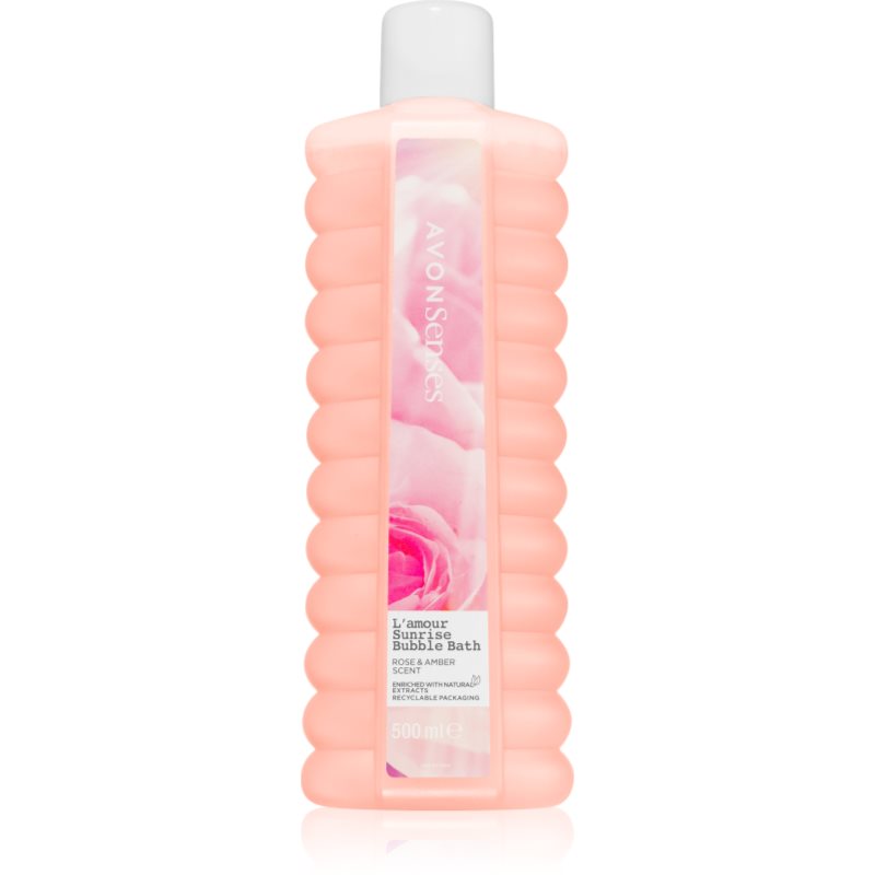 Avon Senses L\'amour Sunrise spuma de baie cu aromă de trandafiri 500 ml