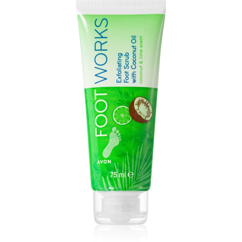 Avon Foot Works Coconut Oil peeling pentru picioare 75 ml