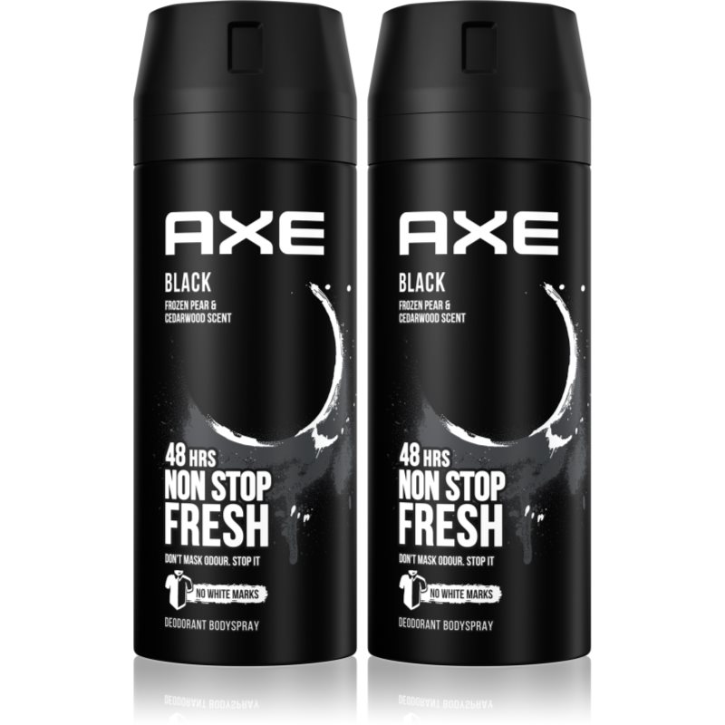 Axe Black Frozen Pear &amp; Cedarwood spray şi deodorant pentru corp ambalaj economic 2 x 150 ml
