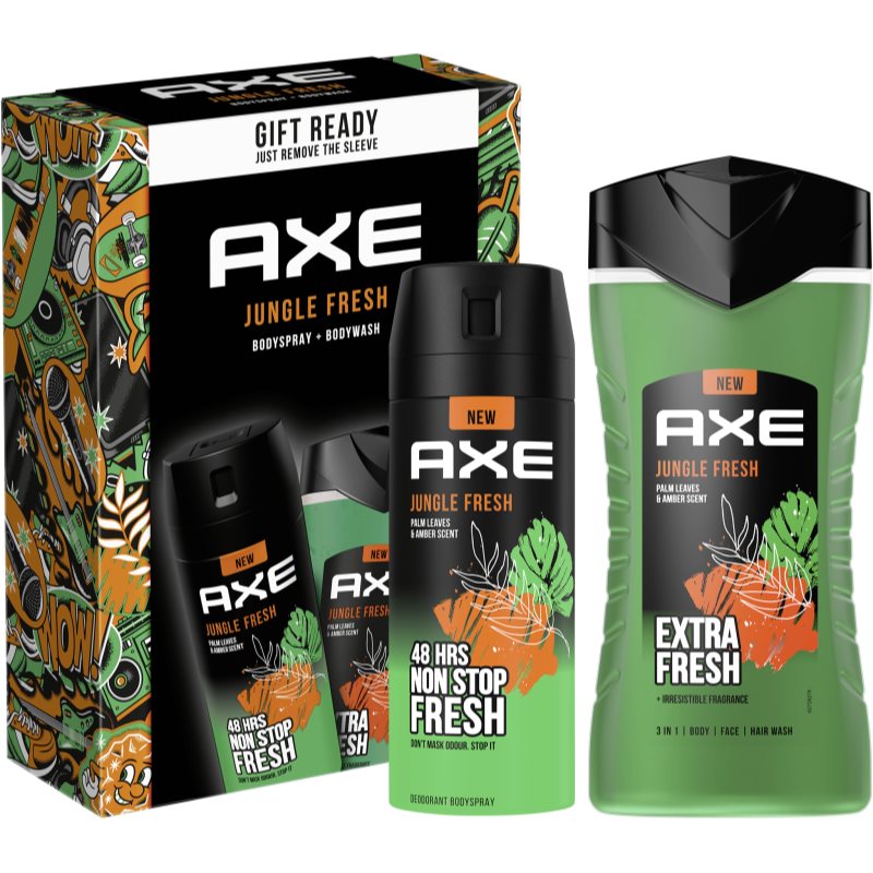 Axe Jungle Fresh set cadou pentru corp pentru bărbați Palm Leaves & Amber