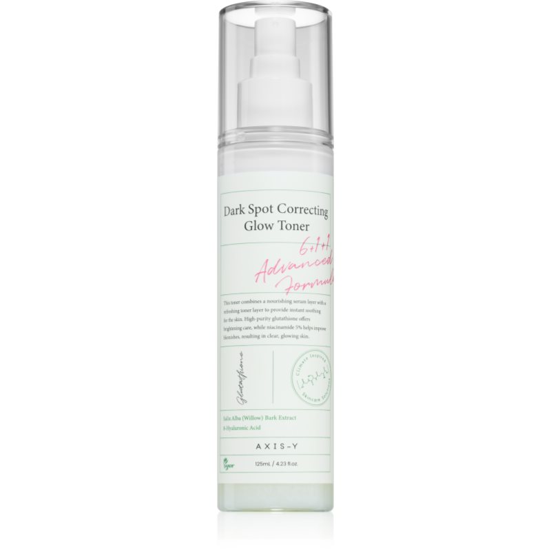 AXIS-Y 6+1+1 Advanced Formula Dark Spot Correcting Glow Toner solutie tonica cu efect de iluminare pentru piele cu hiperpigmentare 125 ml