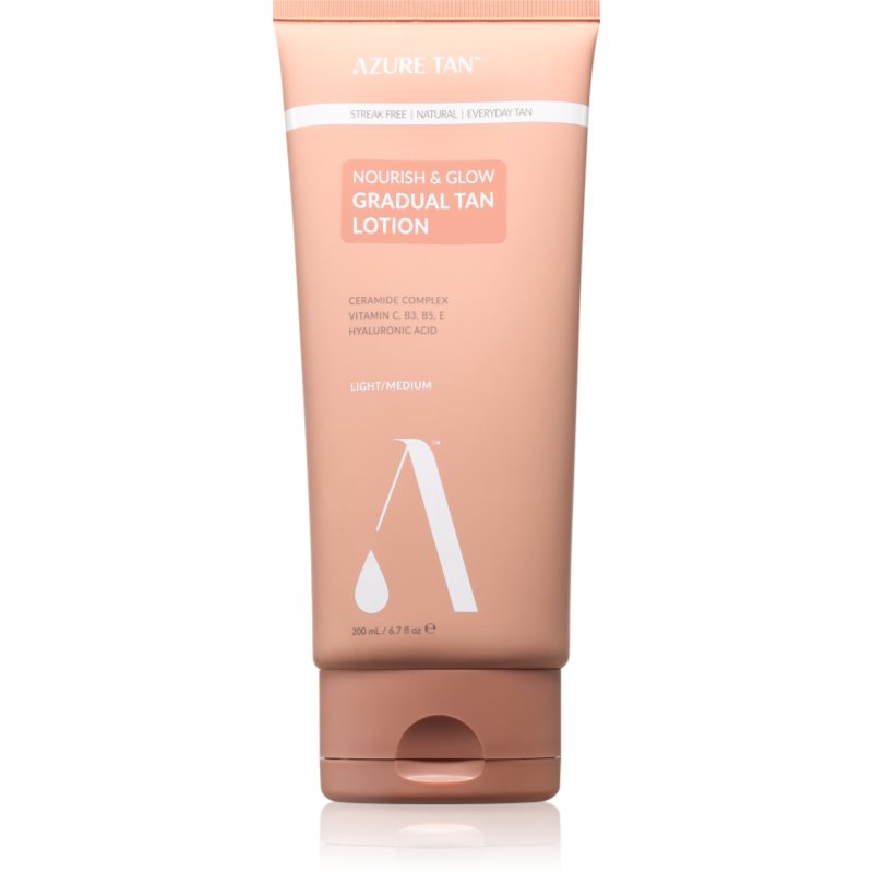 Azure Tan Nourish & Glow crema autobronzanta pentru corp culoare Light/Medium 200 ml