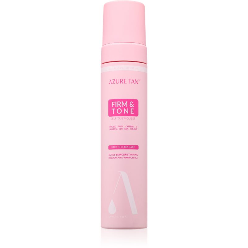 Azure Tan Firm &amp; Tone spuma autobronzanta pentru corp culoare Dark To Ultra Dark 200 ml