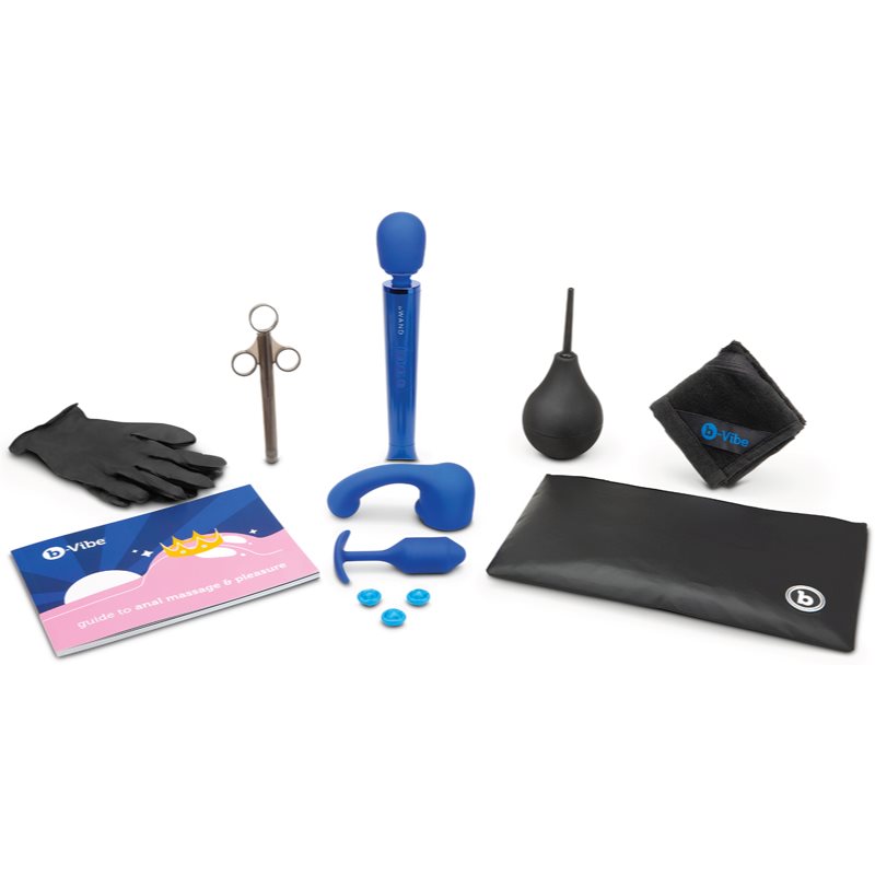 b-Vibe le WAND set de accesorii anale și pentru masaj blue