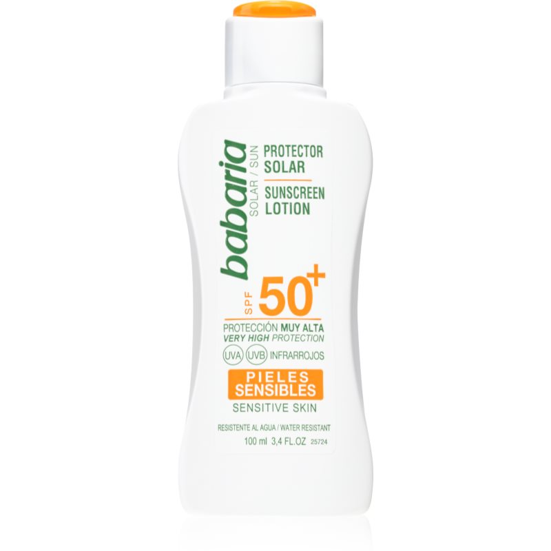 Babaria Sun Sensitive lapte de curățat, pentru piele sensibilă SPF 50+ 100 ml