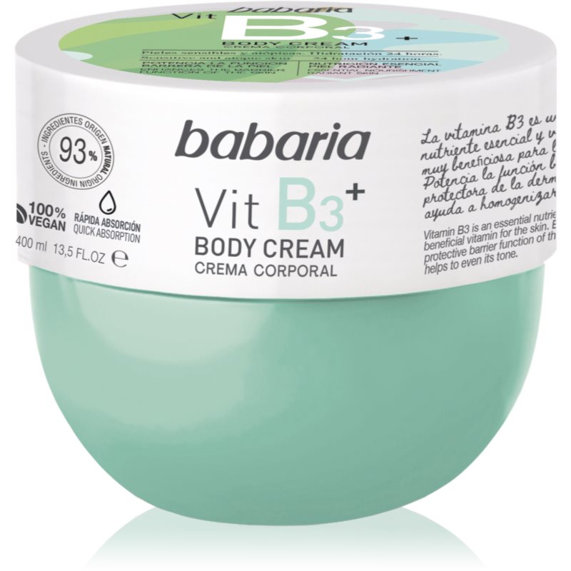 Babaria Vitamin B3 crema de corp pentru piele sensibila 400 ml