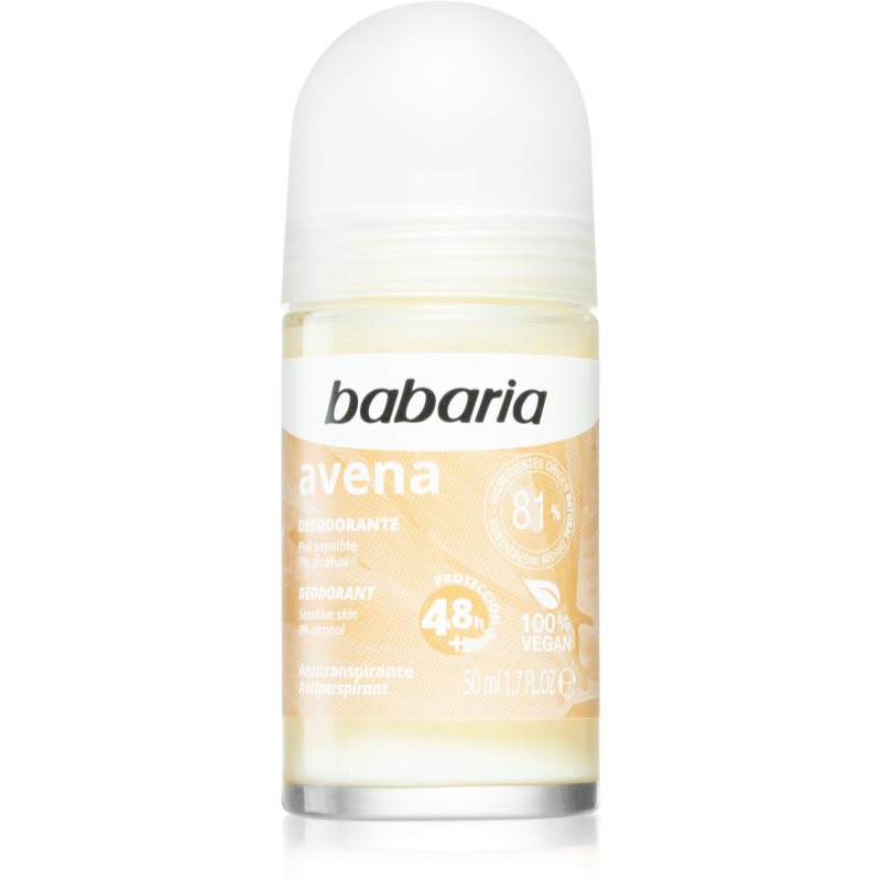 Babaria Deodorant Oat antiperspirant roll-on pentru piele sensibila 50 ml