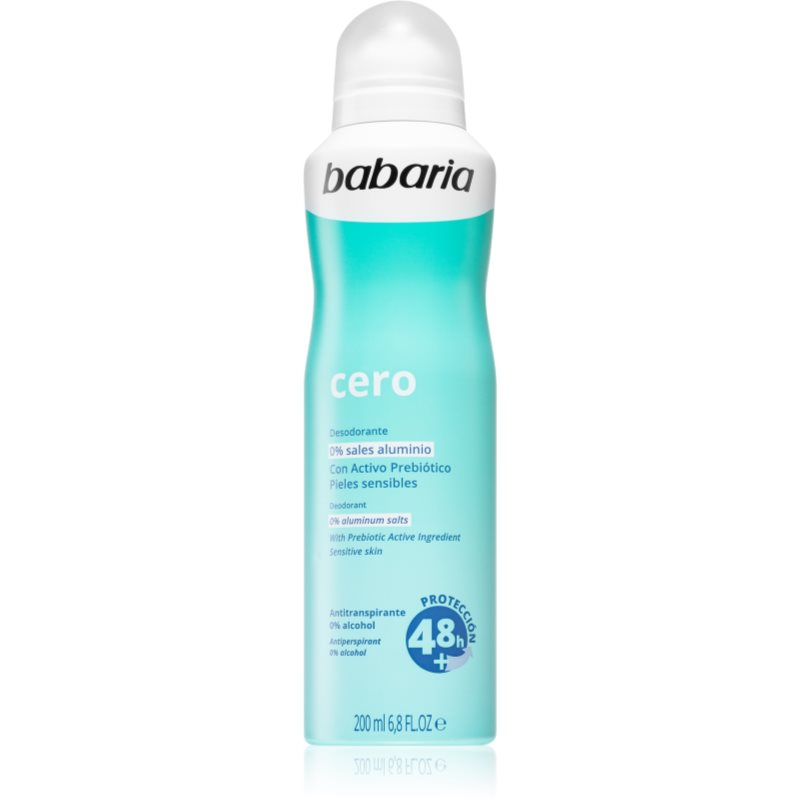Babaria Deodorant Cero spray anti-perspirant pentru piele sensibila 200 ml