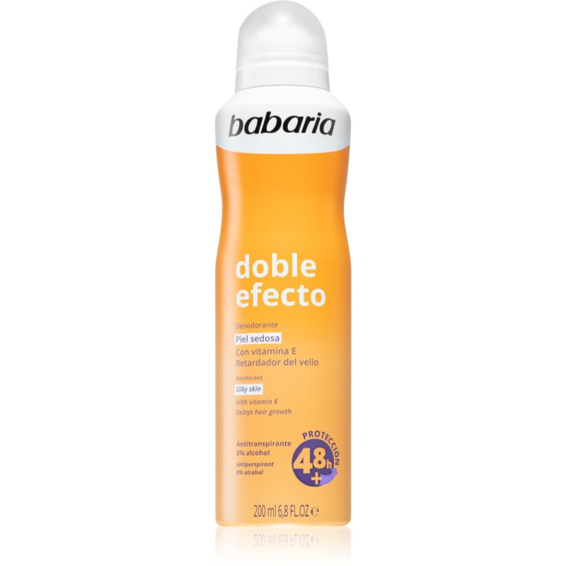 Babaria Deodorant Double Effect spray anti-perspirant pentru incetinirea cresterii parului 200 ml