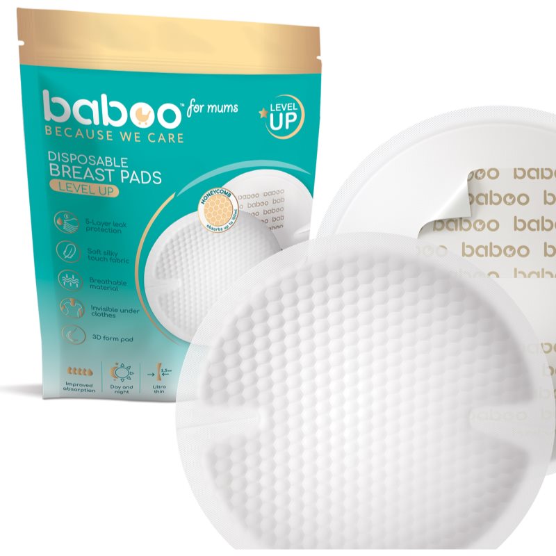 Baboo Disposable Breast Pads inserții de unică folosință pentru sutien 40 buc Baboo Disposable Breast Pads inserții de unică folosință pentru sutien 40 buc