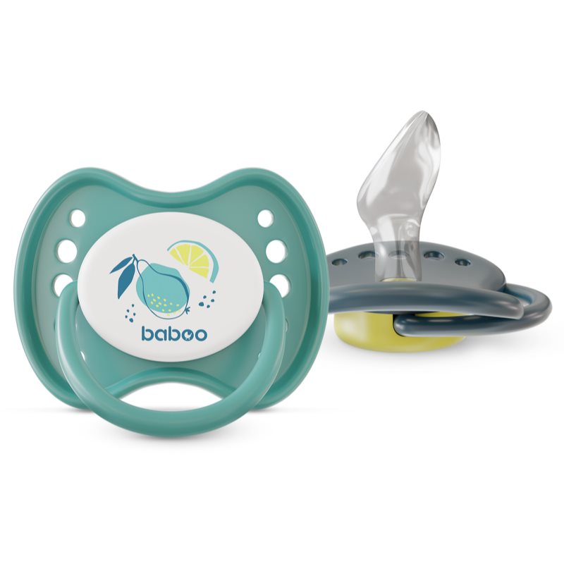 Baboo Soothers Silicone Orthodontic with Case suzetă Lagoon Fiesta 6-12 m 2 buc