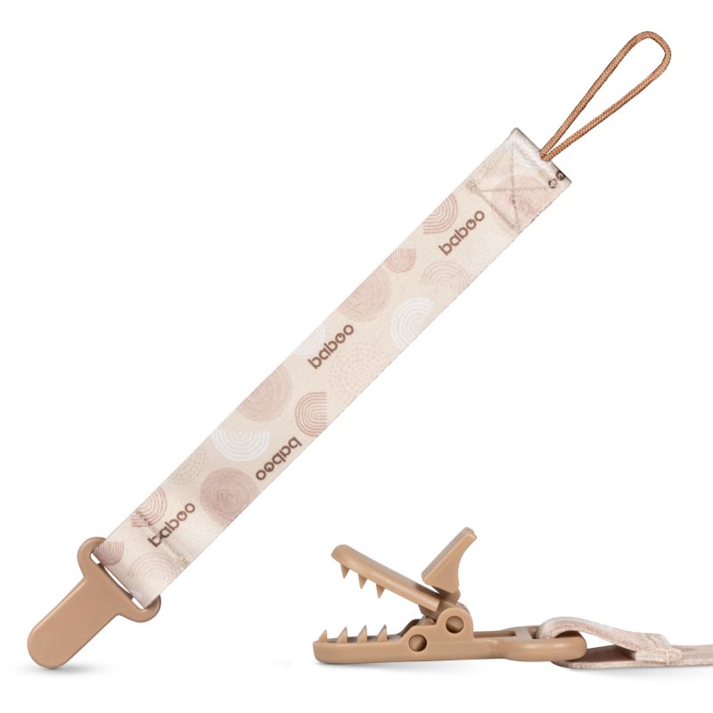 Baboo Textile Soother Holder clips pentru suzetă Au Naturale 1 buc