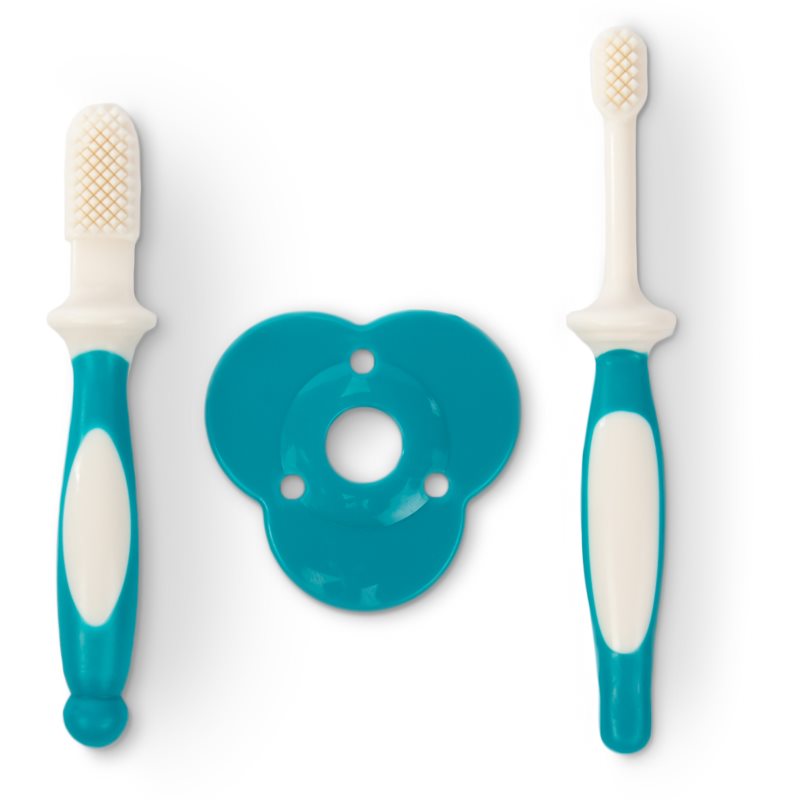 Baboo Toothbrush Set set pentru îngrijirea dentară pentru bebeluși 6-12 m 2 buc