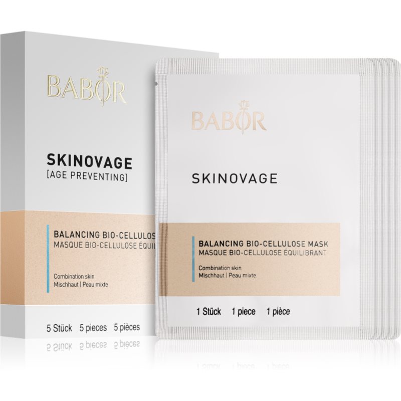 Babor Skinovage Balancing Bio-Cellulose Mask set de măști textile 5 buc