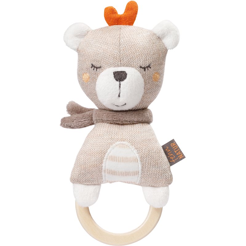 BABY FEHN fehnNATUR Wooden Grabber Teddy jucărie zornăitoare 1 buc