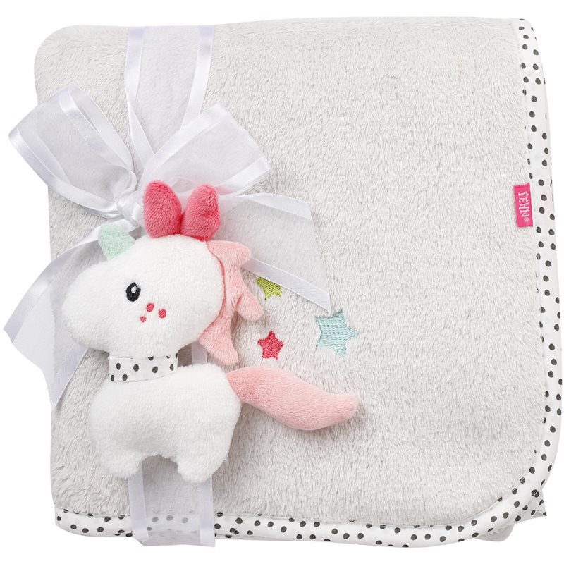 BABY FEHN Cuddleblanket Aiko & Yuki Unicorn pătură mini cu animal de pluș