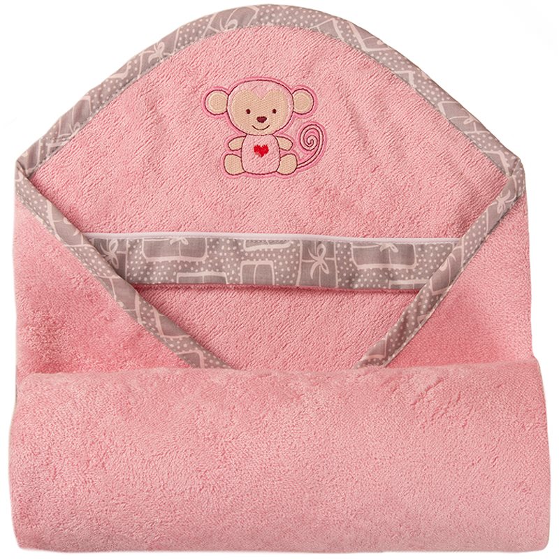 Babymatex Bamboo prosop de baie cu glugă Pink 100x100 cm