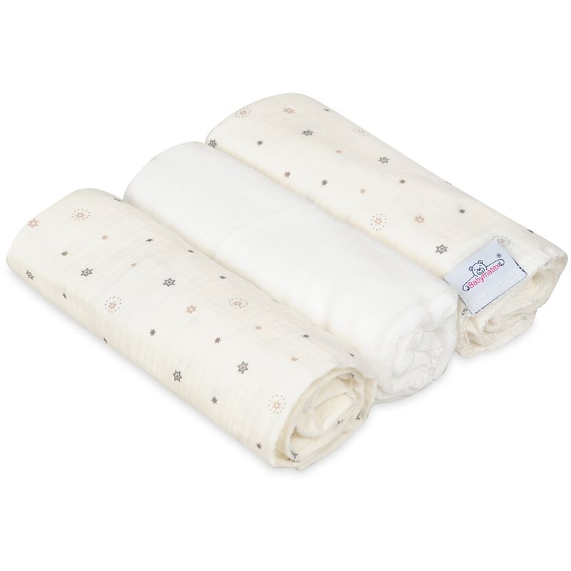 Babymatex Muslin Design scutec Snow 3 buc