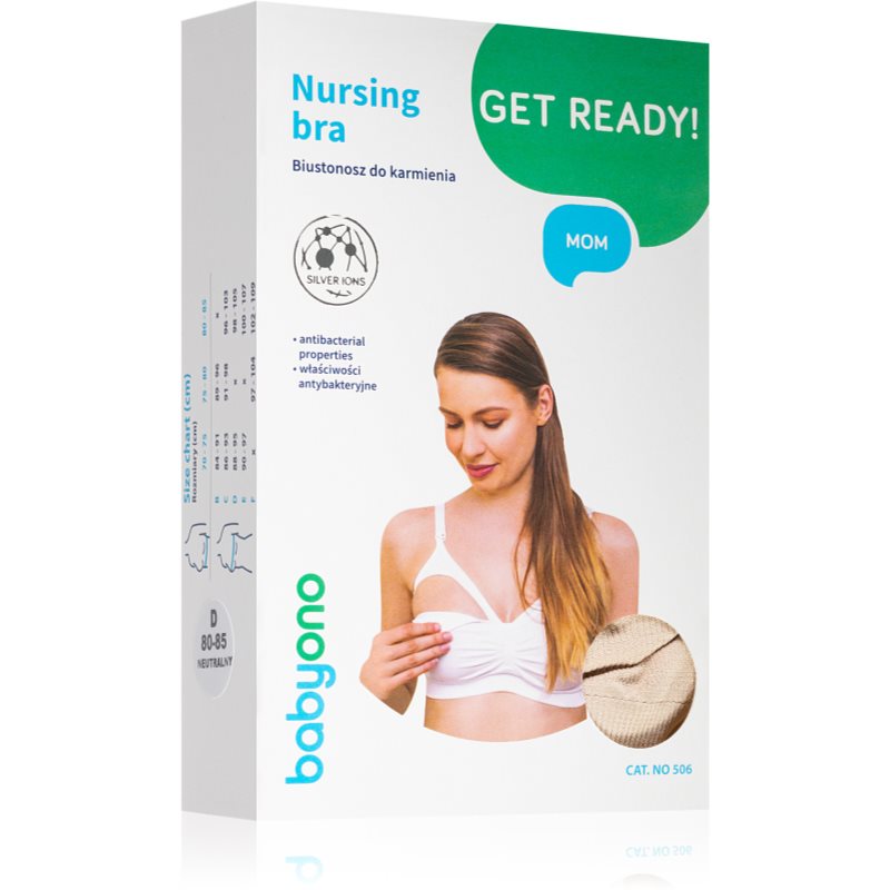 BabyOno Get Ready Mom Nursing Bra sutien pentru maternitate și alăptare Neutral D80 - 85 1 buc