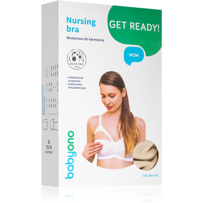 BabyOno Get Ready Mom Nursing Bra sutien pentru maternitate și alăptare Neutral D70 - 75 1 buc