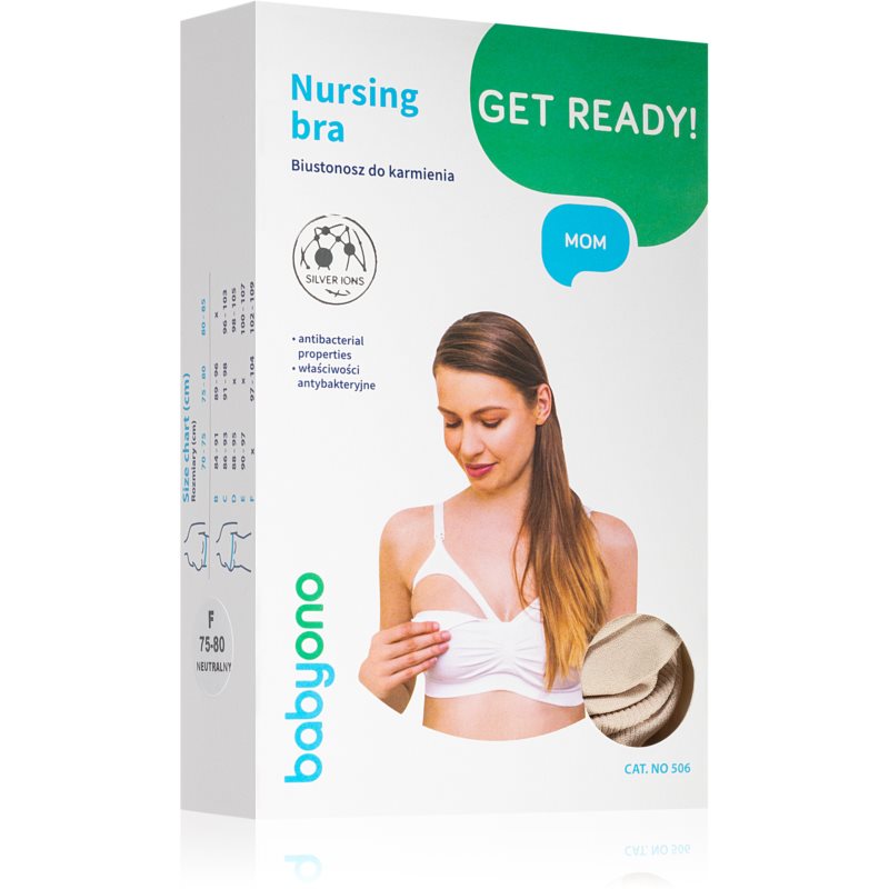 BabyOno Get Ready Mom Nursing Bra sutien pentru maternitate și alăptare Neutral F75 - 80 1 buc