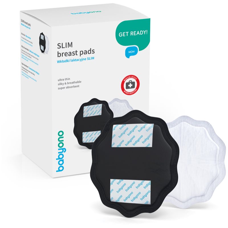 BabyOno Get Ready Breast Pads inserții pentru sutien Black 24 buc