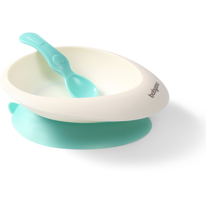 BabyOno Be Active Bowl with a Spoon serviciu de masă pentru copii Mint 6 m+ 1 buc