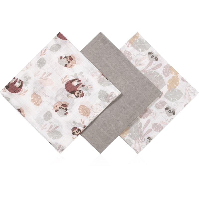 BabyOno Muslin Diapers Super Soft scutece textile Grey 70x70 cm 3 buc BabyOno Muslin Diapers Super Soft scutece textile Grey 70x70 cm 3 buc