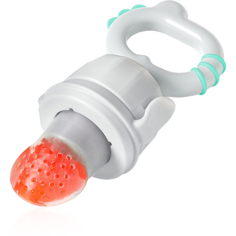 BabyOno Silicone Food Feeder 6m+ suzetă pentru alimentare Dino Grey 1 buc
